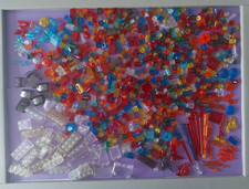 LEGO Mixed Transparent Translucent Clear / Colour Bundle - crystal, jewel, gem
