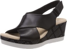Clarks Ladies Black Sandal