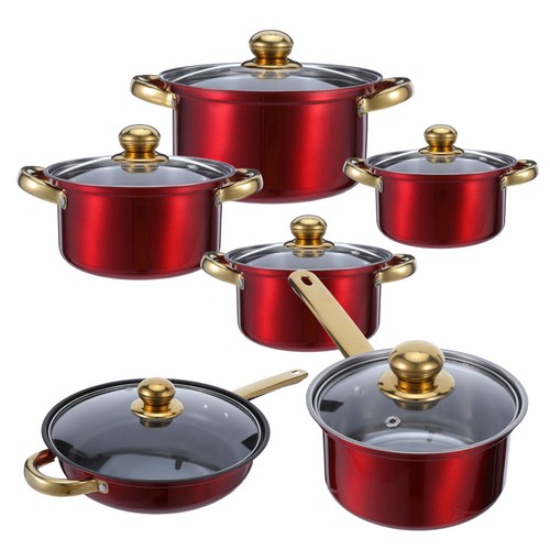 12pcs cookware set pan - cookware,