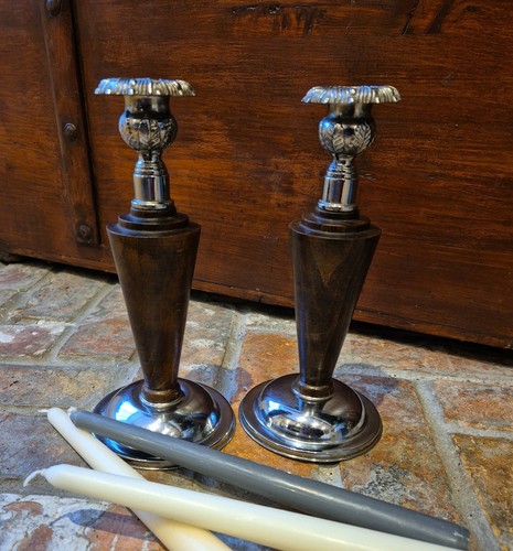 1930s pair jacobean oak - "jacobean",