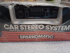 Sparkomatic car radio cassette vintage 1980s unused
