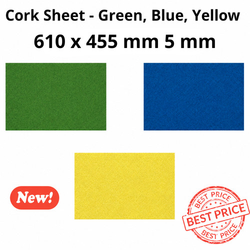 Cork sheet 915x305mm 5mm 1 - 5mm,