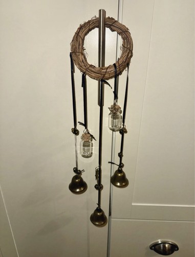 Handmade hanging witch - hanging, bells