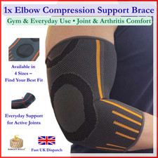 Elbow Support Brace Compression Sleeve Tennis Golfer Gym Arthritis Pain Relief