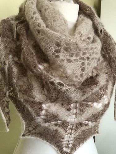 Hand knitted silk alpaca - knitted, silk/alpaca