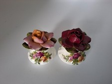 ROYAL ALBERT  OLD COUNTRY ROSES VERY UNUSUAL FLOWER CRUET SET