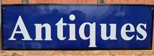 Enamel Antiques Shop Sign
