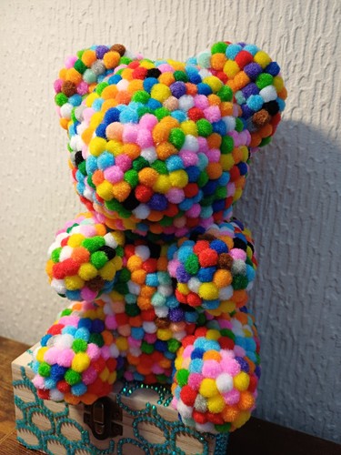 Pom teddy bear display - teddy, bear.