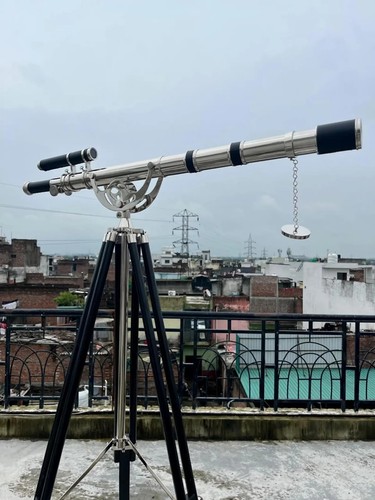 Brass telescope with - brass,