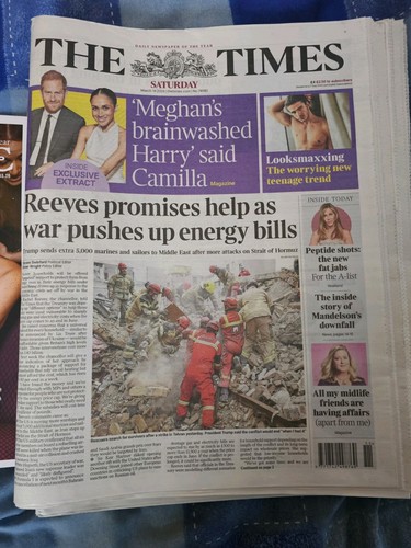 The times newspaper saturday - the,