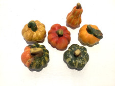 Hand Painted Ceramic Miniature Pumpkin Autumn / Halloween Decorative Ornaments