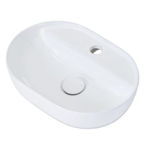 White ceramic countertop - ceramic, basin