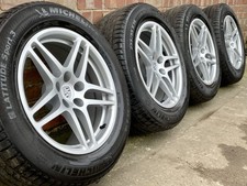 Genuine Porsche Macan 18” Silver Alloy Wheels + Michelin Tyres 95B Set Staggered