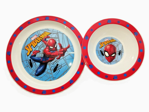 Spiderman plate and bowl - plate, set