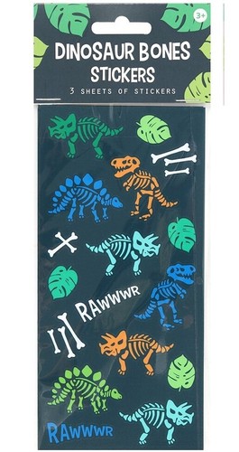 Dinosaur bones stickers blue - stickers,,