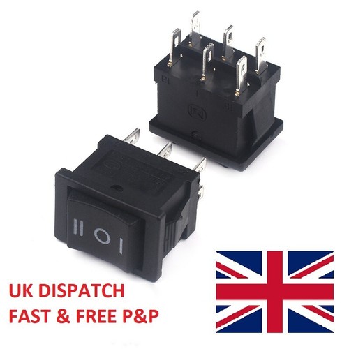 2pcs 6pin dpdt off - dpdt, on-off-on