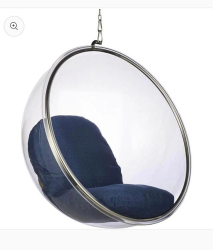 Silver hanging acrylic - silver, bubble