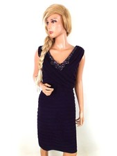 ✨ SCARLETT NITE Womens Ball Gown/Evening Dress Crystals Purple Sleeveless 8/10 ✨