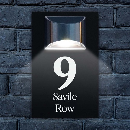 House number plaques - plaques, solar