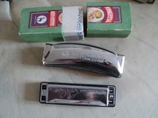 2 Vintage Harmonicas KOCH Violetta Model Curved Shape & LEE OSKAR TOMBO 1st C
