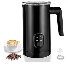4-in-1 Electric Milk Frother & Steamer 350ml Hot Cold Foam Maker for Coffee