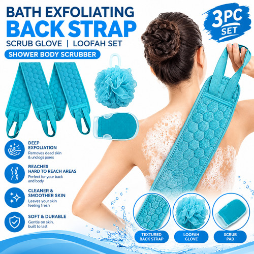 3pc bath exfoliating back - 3pc,