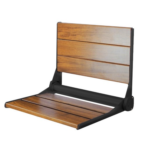 Folding teak wood shower - 18",