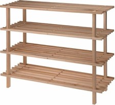 Large 2 3 4 Tier Wooden Shoe Rack Shoes Storage Shelf Organiser Stand Bench Unit