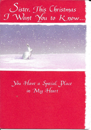 Sister christmas card - sister, blue