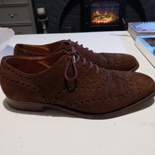 Church's Cape Buck Brown Suede Oxford Brogue Shoes Mens UK 7.5 f