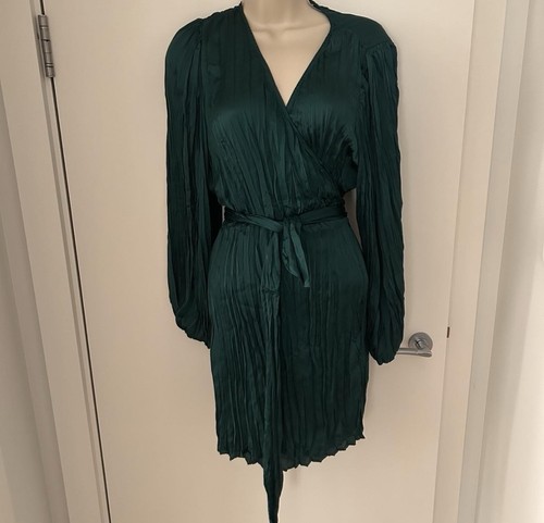Emerald green pleated mini - green,