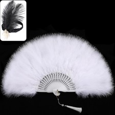 Sogugom white feather fan with - sogugom,
