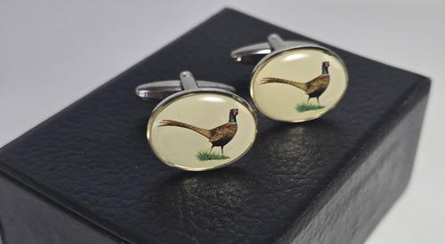 Pheasant silver oval - pheasant, men's