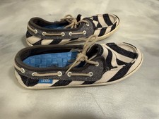 vans boat shoes zebra zapato