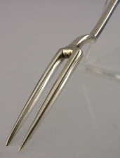 SOLID STERLING SILVER PICKLE FORK 1939 ART DECO BARWARE