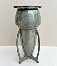 ANTIQUE ARTS & CRAFTS LIBERTY & CO TUDRIC PEWTER VASE 04578