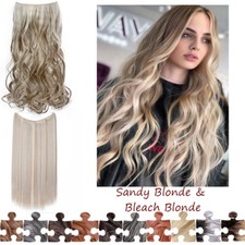 Hidden Secret Real Natural Invisible Wire in Hair Extensions One Piece & Ring UK