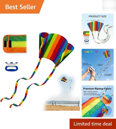 Complete rainbow kite - set, for