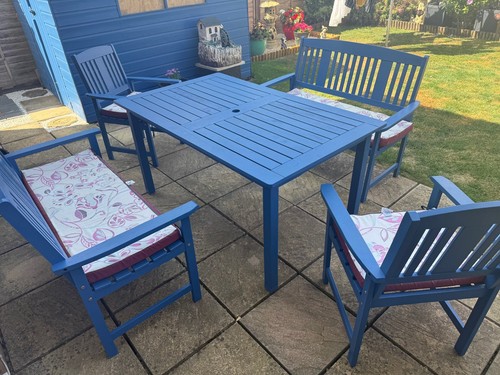 Blue outdoor garden furniture
