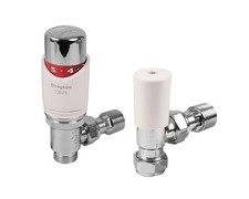 Drayton TRV4 Classic Radiator Valve With LockShield Chrome - VAT REG SELLER