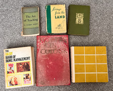 Bundle of 6 Vintage Books- Gardening, Teaching, HomeManagement, Birds from 1902