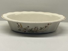Vintage St Michael Harvest oval pie dish fluted edge vintage cookware 