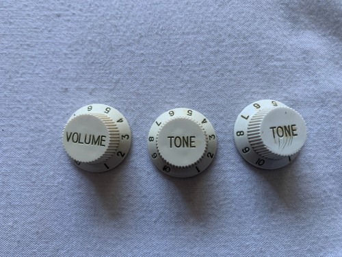 3pcs aged white guitar volume - aged,