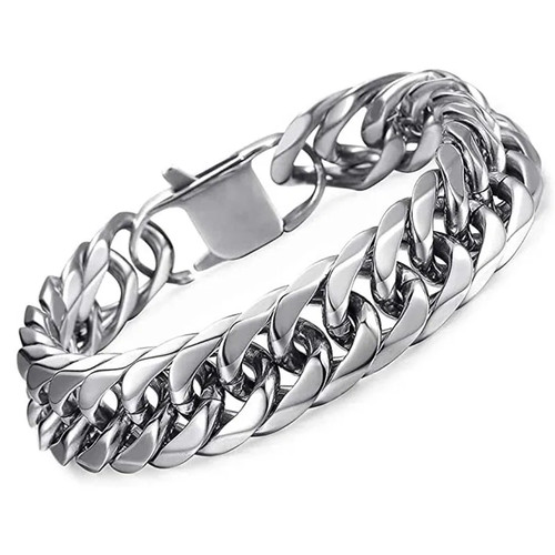 Bracelet stainless steel chain - stainless,