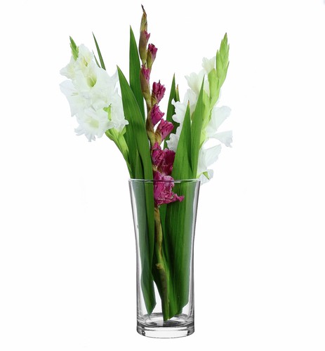 Handmade clear glass vase - glass,