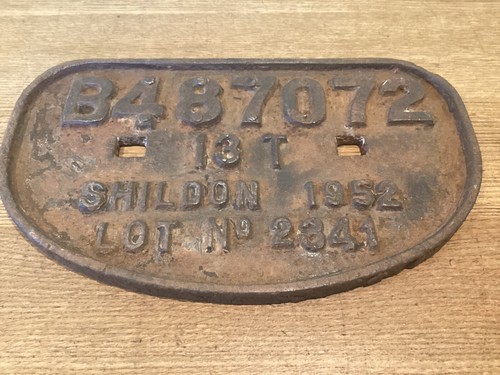 Original railway wagon plate - railway, d