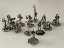 16 English Miniature Pewter Craftsmen 