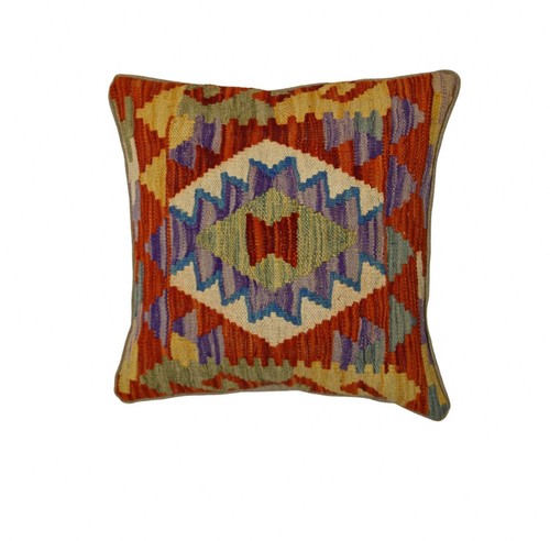Multicolored kilim cushion - multicolored,