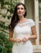 Wed2be Amixi Tristan Ivory wedding jacket UK 8