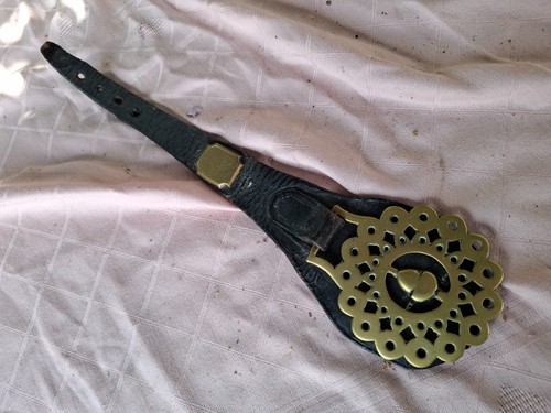 Vintage brass medallion horse - vintage,